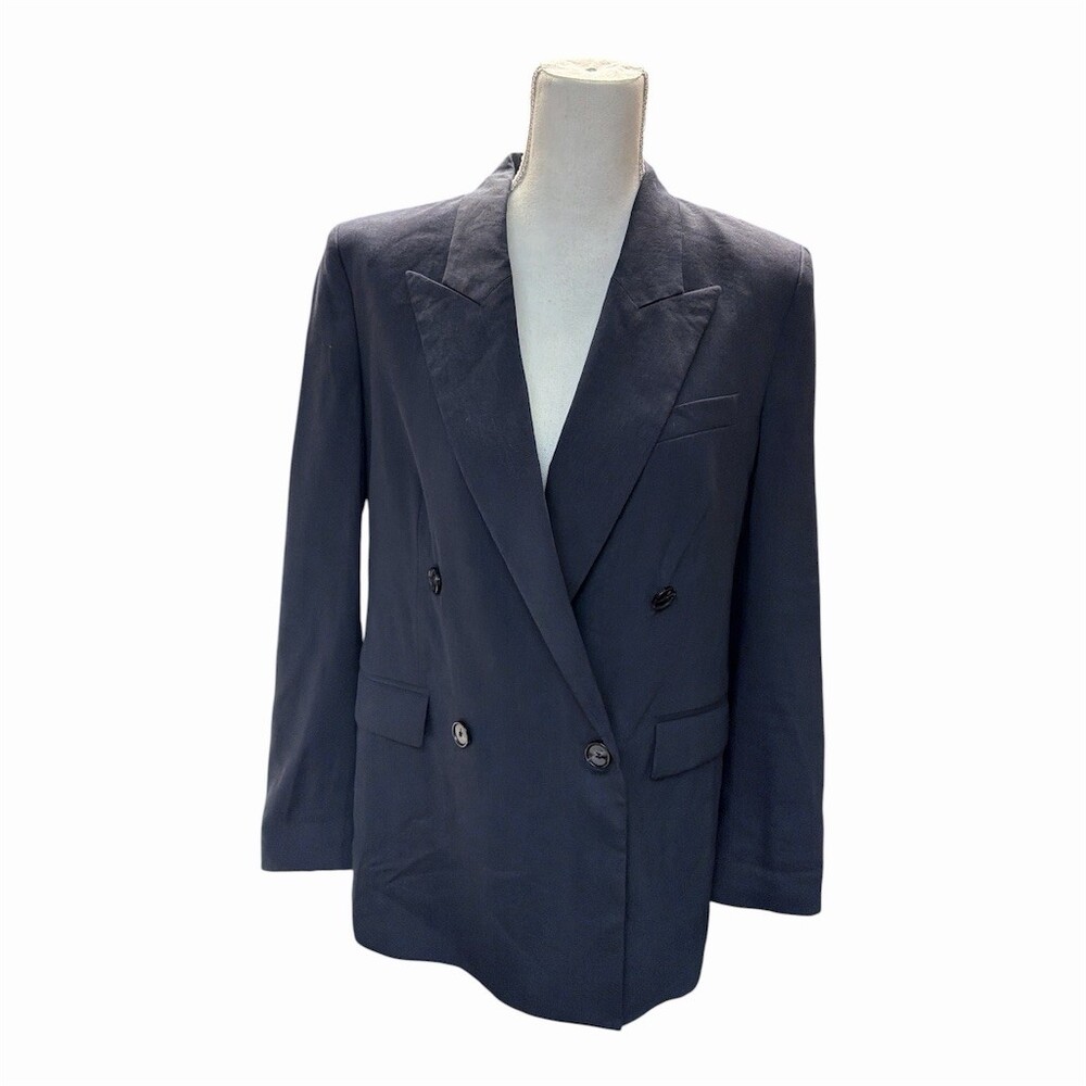 BOSS Hugo Boss Blazer NWT $645 Women’s Size 6 Navy Double Breasted Longline
